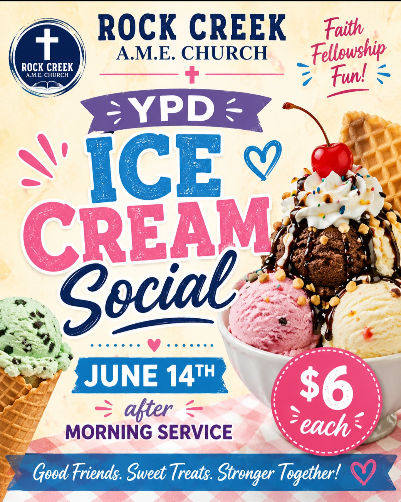 YPD Ice Cream Social Flyer